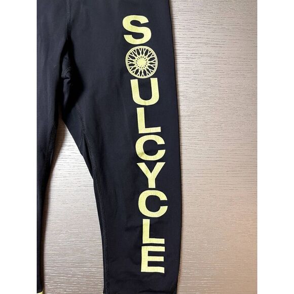 Lululemon Soul Cycle Inspire Crop II Black /Tonka Stripe Clear Mint White Size 4 - Picture 2 of 8